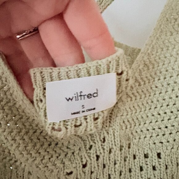 Aritzia Wilfred Evie Crochet Midi Dress Sage Pale Green Size Small - Picture 9 of 11